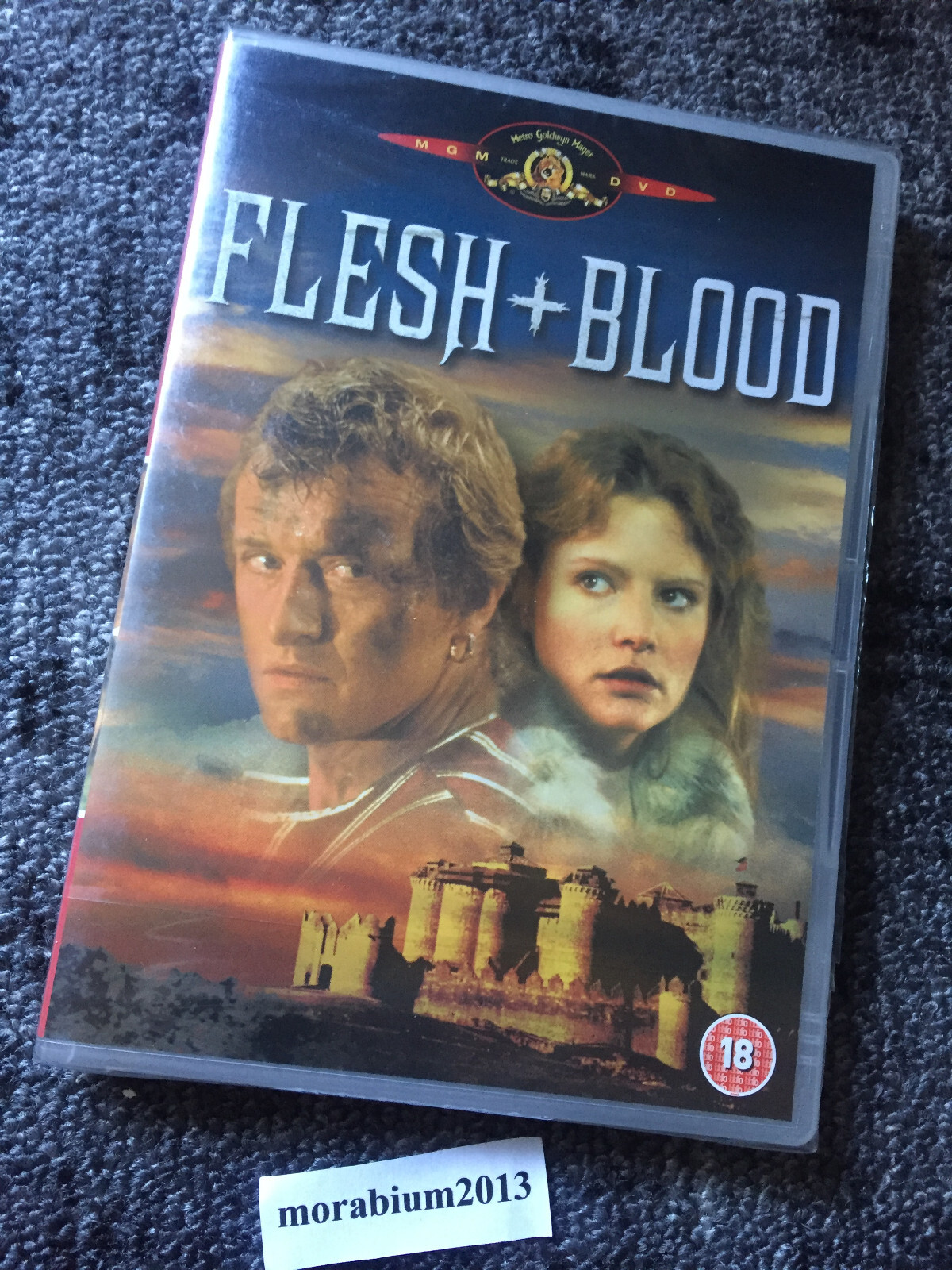 FLESH + BLOOD - original UK DVD Region 2 (UK) - Rutger Hauer & and