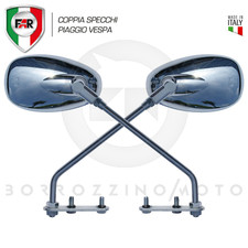 COPPIA SPECCHIETTI A GOCCIA SINISTRO DESTRO CROMATI PER VESPA PX PE 125 150 200