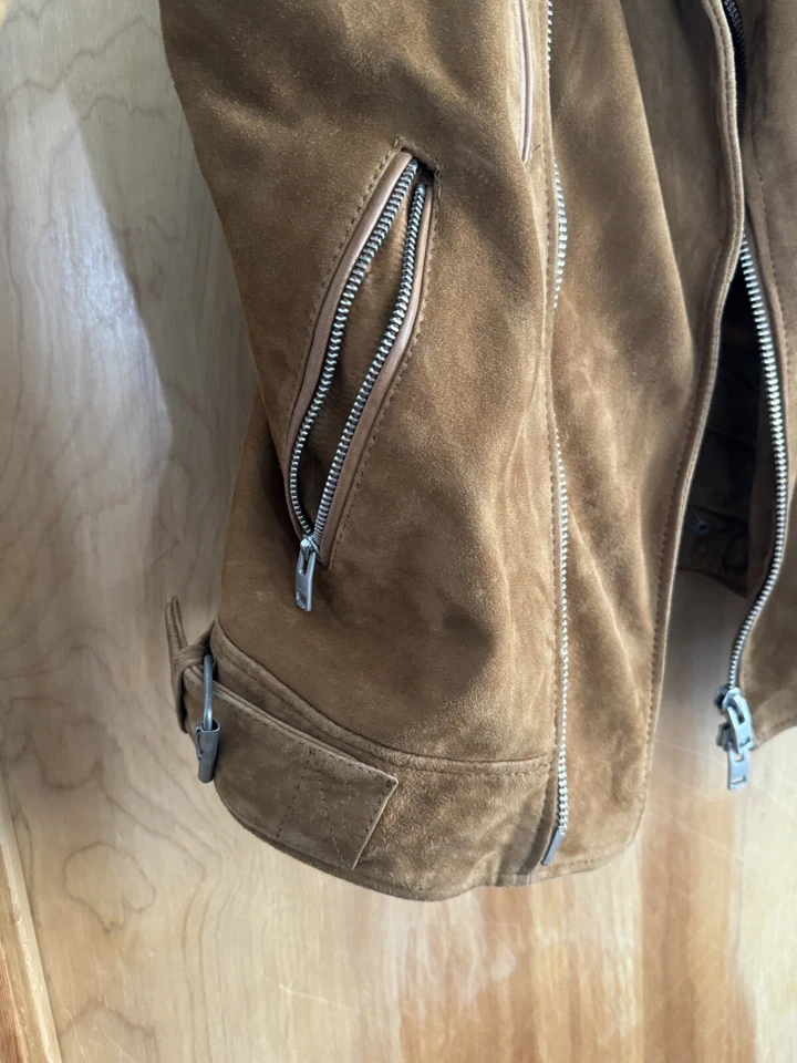 J. Lindeberg Men's Camel Suede Leather Jacket size Small - Image 4 of 4