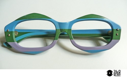 Rara montatura per occhiali vintage 1960s a fasce multicolore (medium) |  eBay