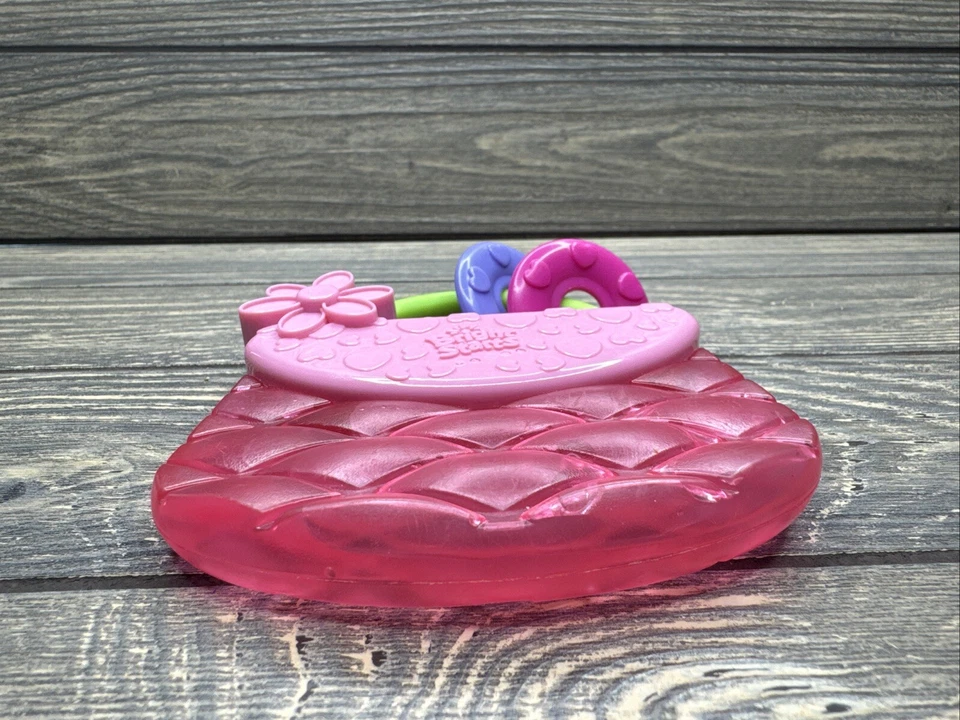 Cartera rosa brillante arranca llevar y dientes mordedor chillón bebé niño juguete  Foto 3 de 3