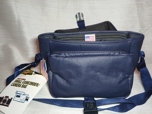 Vintage TAMRAC 1591 Small Navy Camera Bag w/Shoulder Strap Made USA 1992 NWT - Picture 3 of 9
