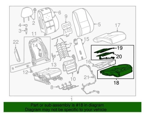 Kit de sensor de detección de ocupantes genuino GM 2016-2020 Chevrolet Impala 84433057 Foto 4 de 4