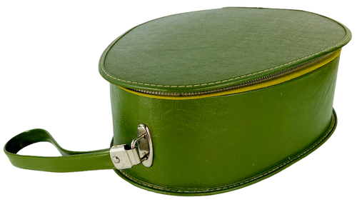Vintage 1970s Hat Box Green Avocado 