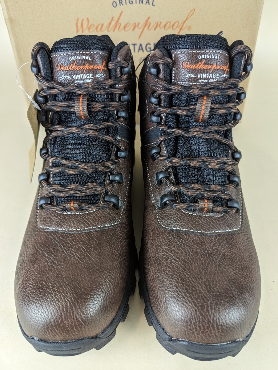 Weatherproof Vintage Jasper Outdoor Boots Mens 9 M Brown Faux Leather Shoes NWB Weatherproof Vintage Jasper Outdoor Boots Mens 9 M Brown  main image 3