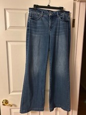 NYDJ Teresa Wide Leg Trouser Jeans , FOUNDRY, NWT 119, Size 10
