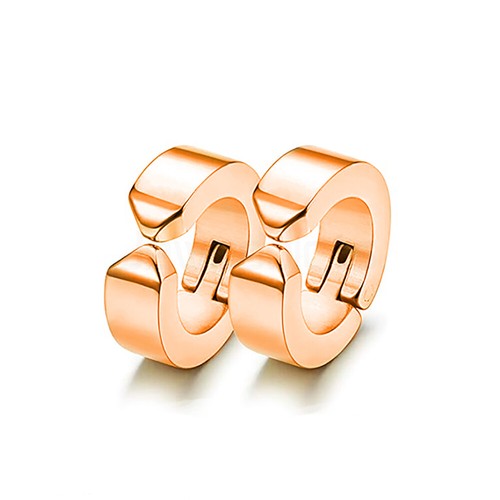 1 Pair Non-Piercing Surgical Steel Clip On Earrings Hoop Huggie Ear Studs Jewel - Picture 8 of 14
