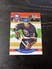 1990-91 Pro Set Islanders Hockey Card #178 Ken Baumgartner RC