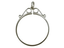 SILVER SIXPENCE STERLING SILVER NECKLACE PENDANT COIN MOUNT HOLDER 6d - FM52