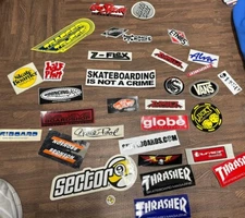 Lot Of 33 Skateboard Stickers Decal Tracker Thrasher Z - Flex Bones 