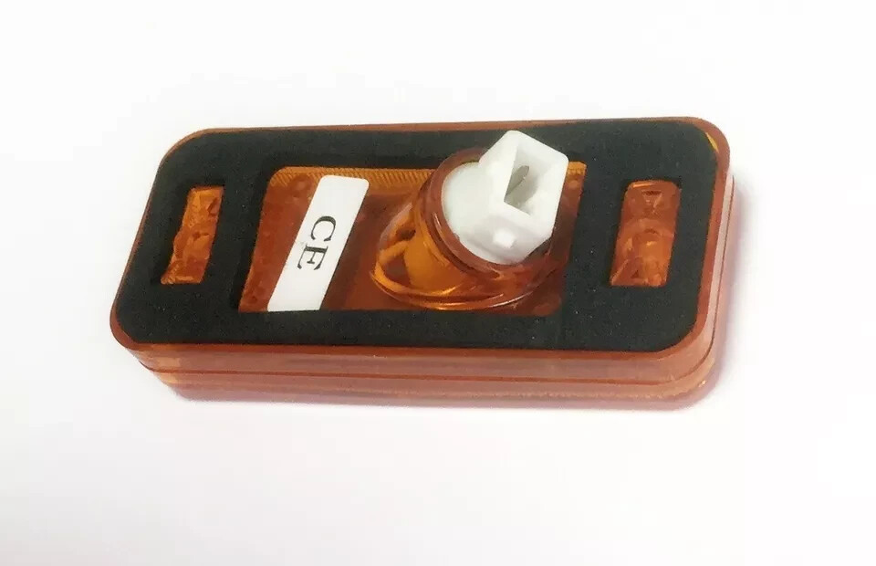 2x Amber Side Marker Lights Orange 1224V Clearance Lamps with socket