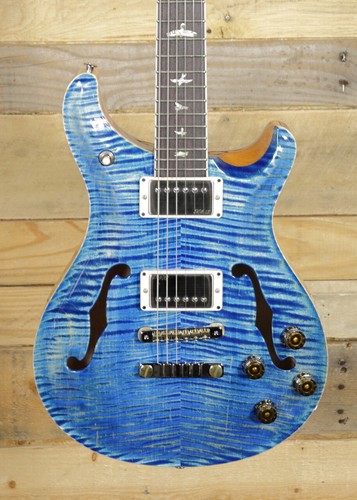 PRS McCarty 594 Hollowbody II Electric Guitar Faded Blue Jean w/ Case - Picture 2 of 10