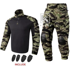 KRYDEX Gen3 Combat Uniform Tactical BDU Shirt & Trousers Green Tiger Stripes MC