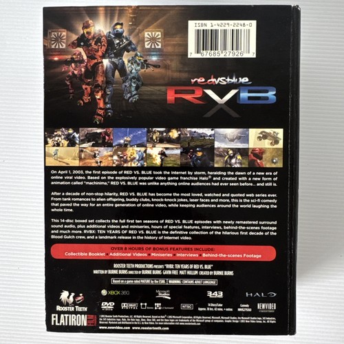 RVBX: Ten Years of Red vs. Blue 14-Disc DVD Box Set Rooster Teeth Halo Series a3 - Picture 2 of 11