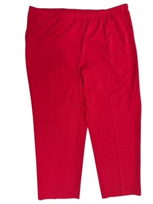 Allison Daley Woman 22WS Pants Crimson Red Traditional Fit Comfort Waist Pull-On