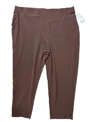 Athleta Brooklyn Mid Rise Ankle Pant Dark Brown Lightweight Size 26 NWT $99