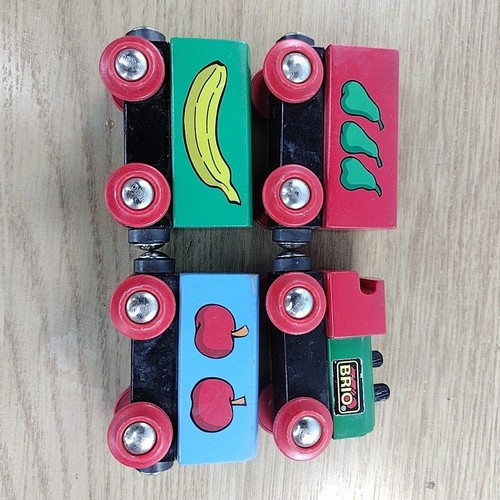 Brio Holzeisenbahn Meine erste Eisenbahn Obst Zug Set Apfel Banane Birne - Bild 2 von 5