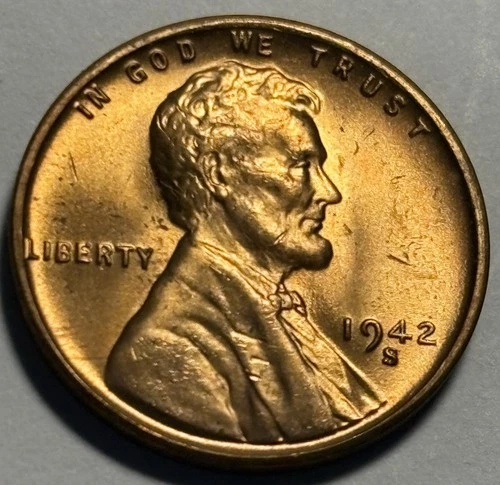 1942-S Lincoln Wheat Cent — Uncirculated MS Red 🔥 Exact Coin