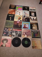 Lot Of 24 Vinyl Records Lps Mixed Genres Albums Most Have Scratches Fair/Good