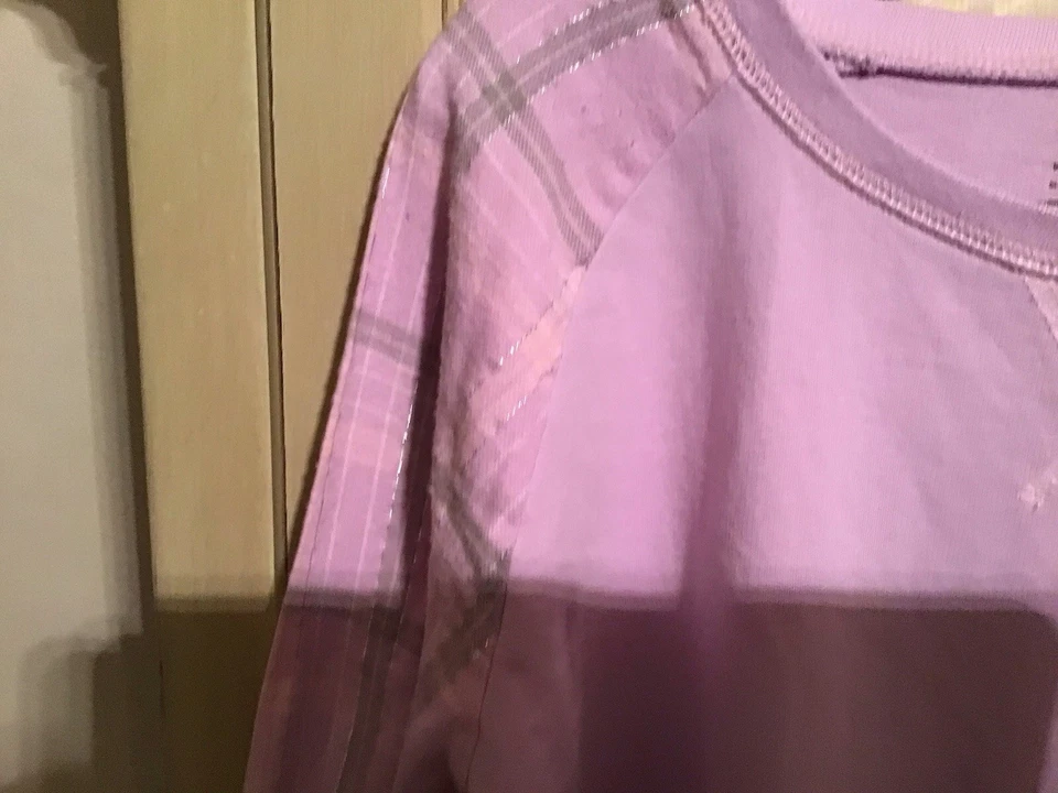 Camisón Joe Boxer para mujer lila/metálico a cuadros mezcla de algodón L nuevo sin etiquetas Foto 3 de 4