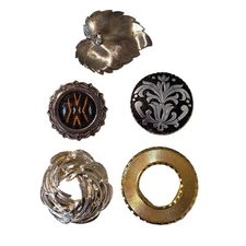 Vintage Scarf Clip Lot - Gold, Silver, Southwestern & more - some West Germany