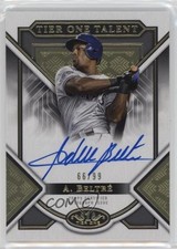 2023 Topps Tier One Talent 66/99 Adrian Beltre Adrián Beltré Auto HOF a2v