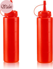Squeeze Bottles for Sauces,Leak-Proof Condiment Dispenser, Bpa-Free Kitchen Rest