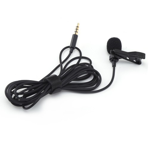 Micrófono lavalier con cable clip en solapa Lav Mic Mini portátil reductor de ruido - Imagen 9 de 23