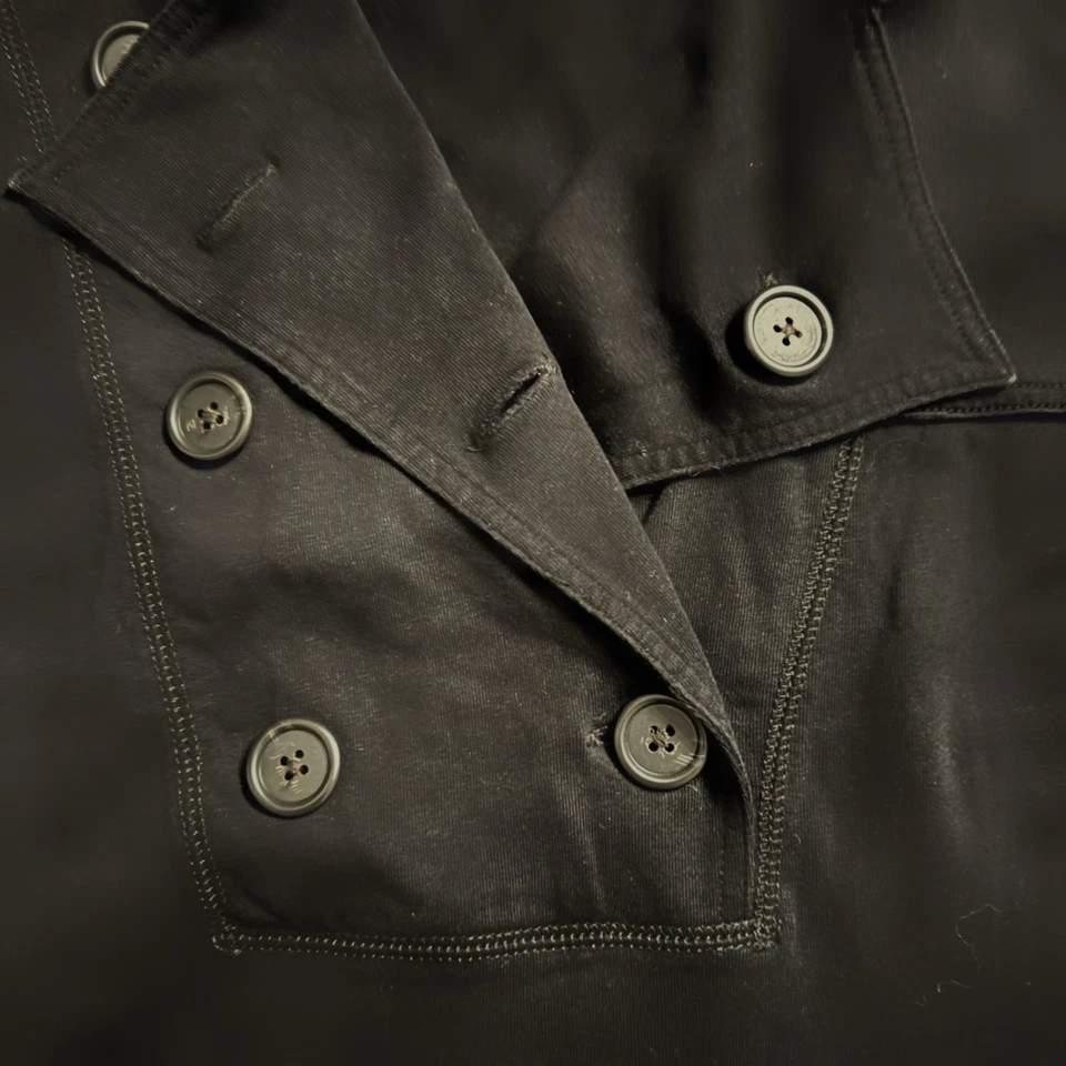 Vestido midi tejido algodón doble botonadura negro mediano LAUREN RALPH LAUREN para mujer Foto 3 de 4