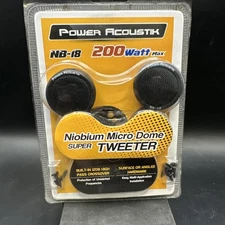 New Power Acoustik NB-18 200 Watt Max Niobium Micro Dome Super Tweeter Sealed