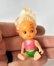 Vintage 80s 90s Vending Machine Prize Toy Carnival Blonde Baby Doll Miniature
