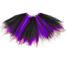 Girl Tutu Skirt 3-Layer Tulle Princess Ballet Dance Medium, A-purple-1pcs