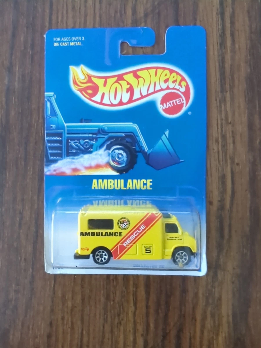 ホットウィール　アンビュランス⑥ AMBULANCE (1989)のレビュー！ゴリゴリフレイムスなド派手救急車