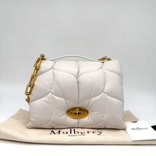 Mulberry Softie Bag in White Quilted Leather Gold Hardware
