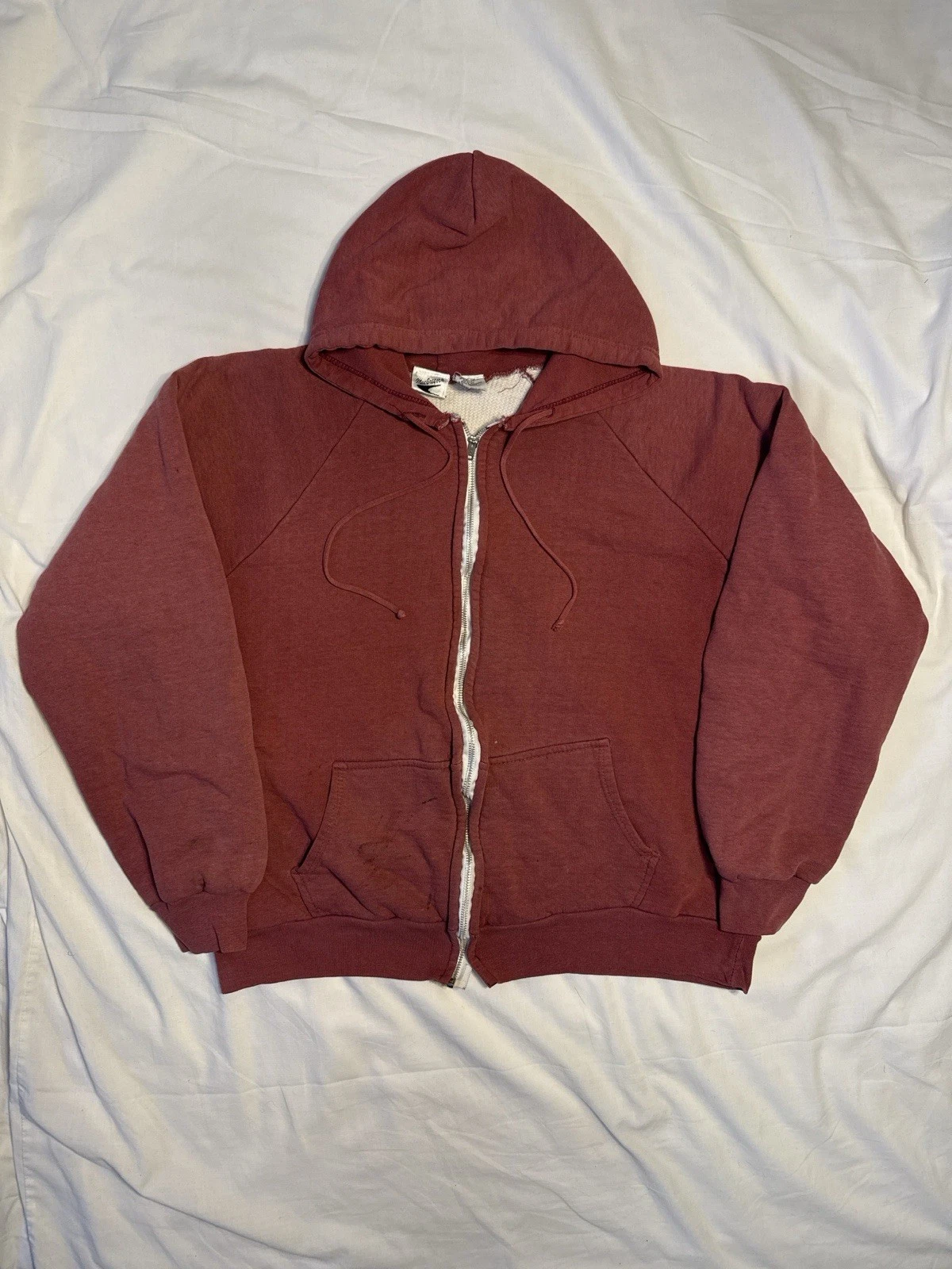 Vintage 80s Macgregor Faded Red Thermal Zip Hoodie Size XL
Opens in a new window or tab