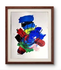 Aleph Original Arte 1 14x11 Modern Abstract Expressionism Acrylic Art Paper