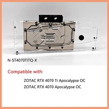 Granzon GPU Water Block Use For ZOTAC RTX 4070 Ti Apocalypse OC N-ST4070TITQ-X