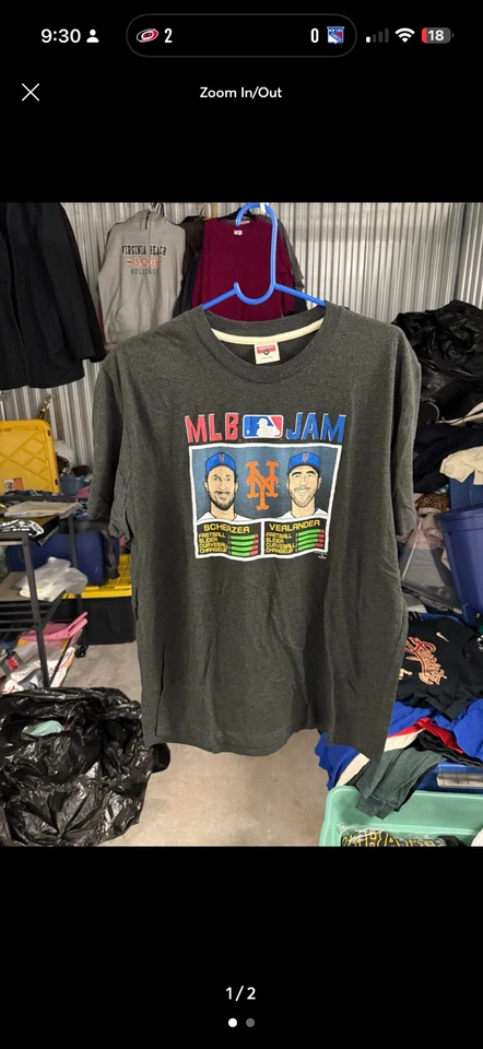 Camiseta Gráfica Homenaje New York Mets MLB Jam Scherzer & Verlander (Talla XL) Foto 2 de 3