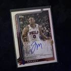 Tyrese Maxey #TFRA-TM 2025 Topps Flagship Real One Autograph.