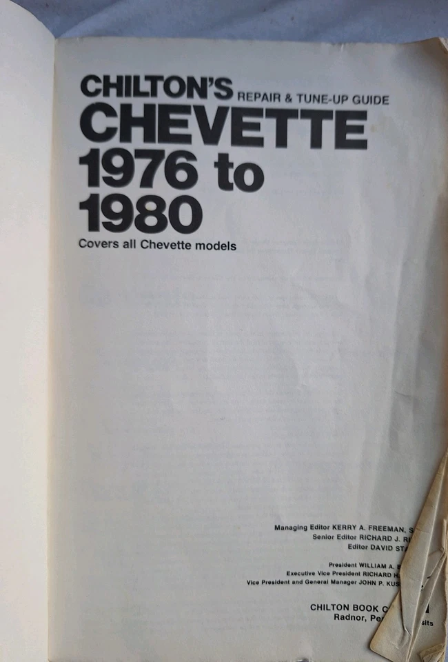 Chilton's 维修和调整指南适用于雪佛兰 chevette 1976 - 1980 — 第 4/4 张图片