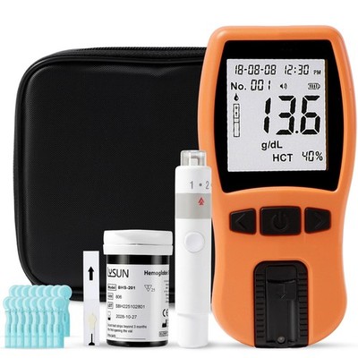 Hemoglobin Meter Kit - 5µL Micro-Sample & 5s Fast Result - Hb Test Kit with 1...