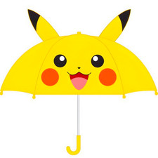 Pokemon Pikachu 3D Face Kids Umbrella  Cute 47cm Child Cartoon Rain Umbrella