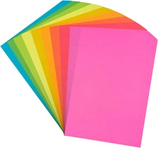 Color Print&Copy Paper 8.5X11 Inches,180 Sheets 6 Colors Pastel A4 Printer Paper