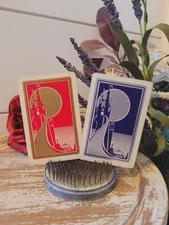 Vintage Pair Art Deco Castle Playing Cards, Trade Cards, Landscape Architecture 