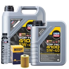 Motoröl 5W40 LIQUI MOLY Top Tec4100 6L+HENGST Ölfilter +Cera Tec