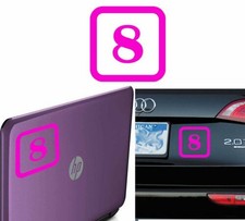 Number 8 Vinyl Cut Sticker V1SQ B