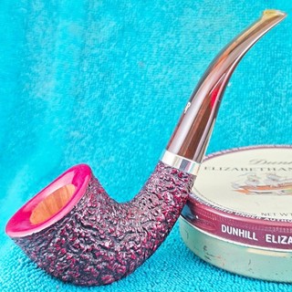 NEW UNSMOKED RINALDO LITHOS SILVER LINE BENT DUBLIN FREEHAND ITALIAN Estate Pipe