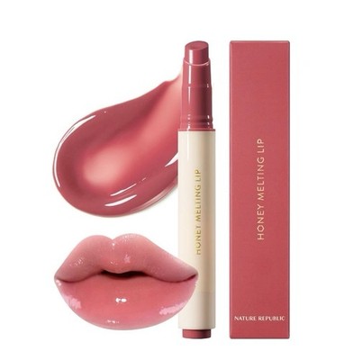 Nature Republic Honey Melting Lip Stick 03 Berry - Hydrating Gloss, Moisturizing