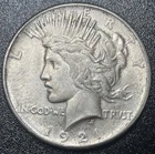 1921 Peace Silver Dollar $1 Choice AU+ About Uncirculated Looks Original
