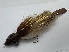 12” Beaver Baits Baby Beaver Walleye Brown Deer Hair Tinsel Jerkbait Musky Lure